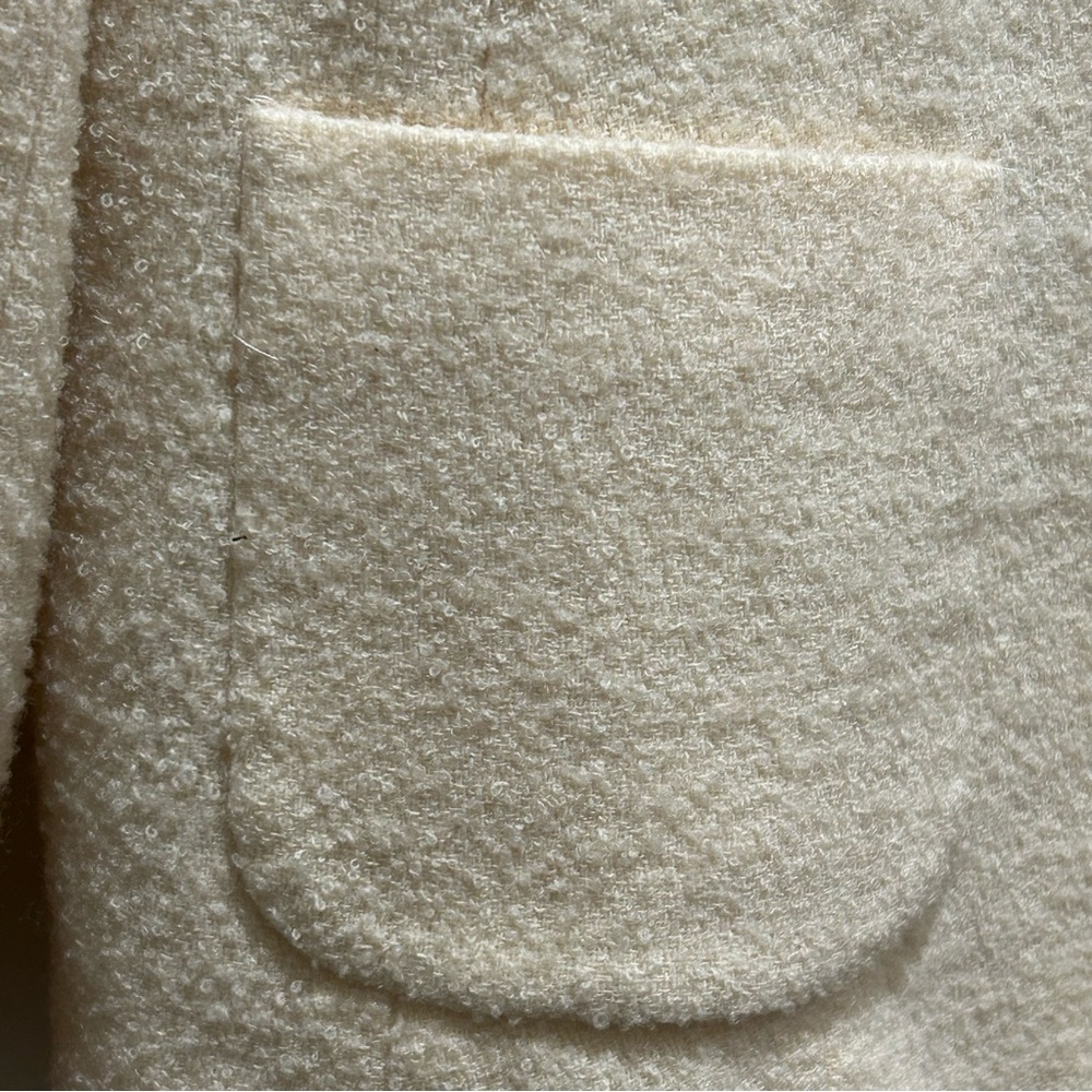 Talbots Winter White Nubby Wool Lined Blazer, Classic Cottage Core - Size 16 - Picture 7 of 11